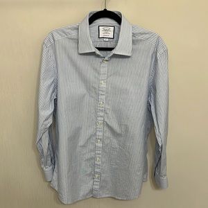Charles Tyrwhitt Light Blue and White striped button down dress shirt